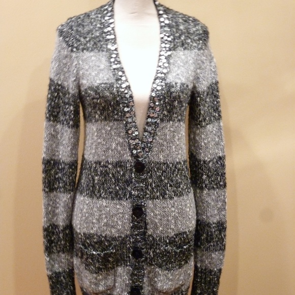 Cardigan button-down tunic length sweater - Picture 8 of 8